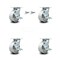Service Caster 5 Inch Semi Steel Caster Set with Roller Bearings 4 Brake 2 Swivel Lock SCC SCC-30CS520-SSR-TLB-BSL-2-TLB-2 - alternate 1